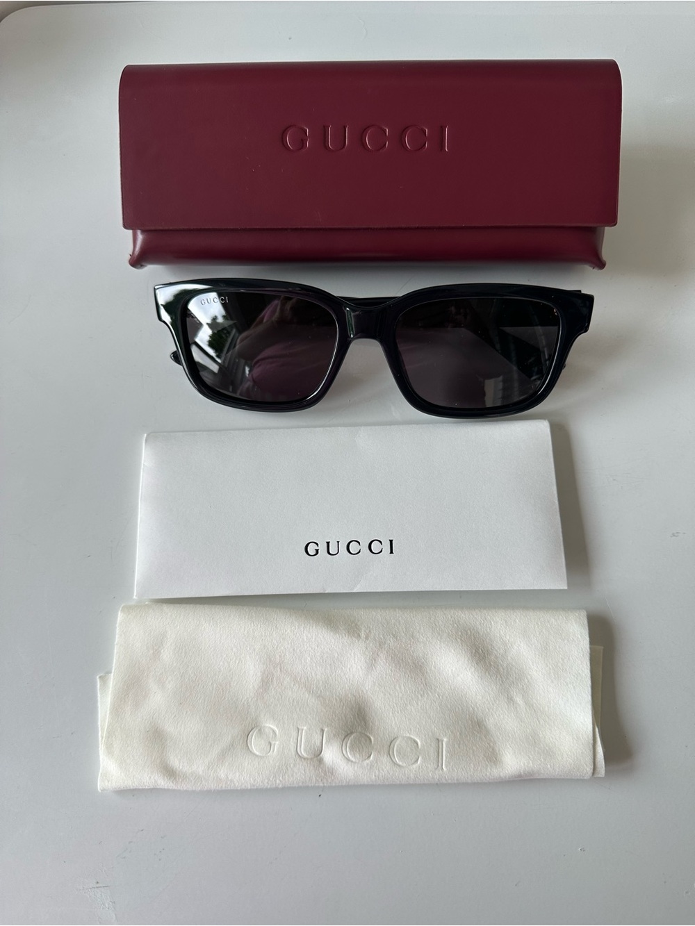 GUCCI GG1583S 001 Black/Grey 56-18-145 Sunglasses NEW W/case No Box